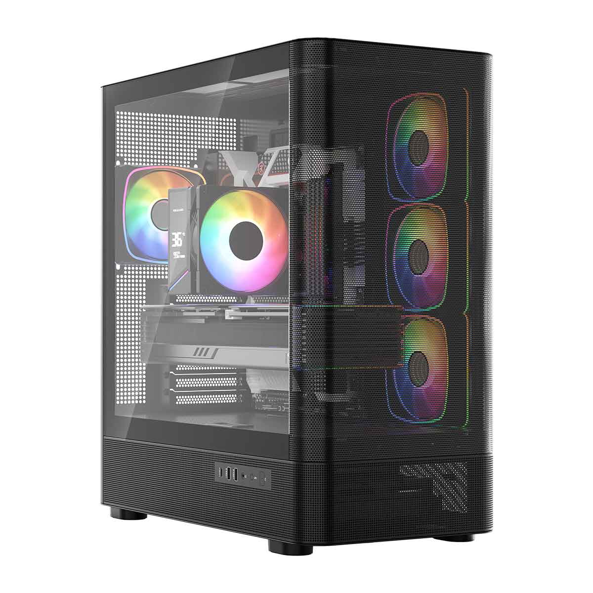 AQ300 ARGB MIDI BLACK