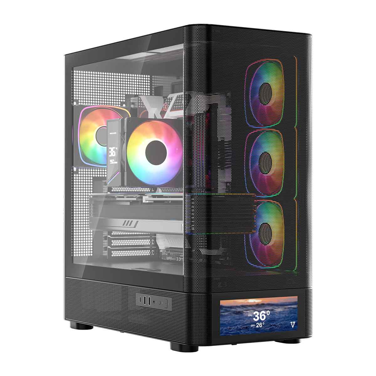 AQ500 ARGB MIDI BLACK
